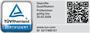 TÜV-Rheinland Zertifikat