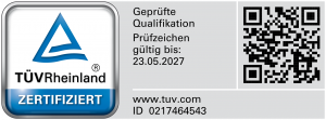 TÜV-Rheinland Zertifikat