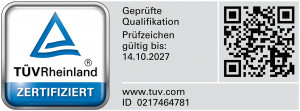 TÜV-Rheinland Zertifikat