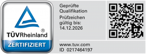 TÜV-Rheinland Zertifikat